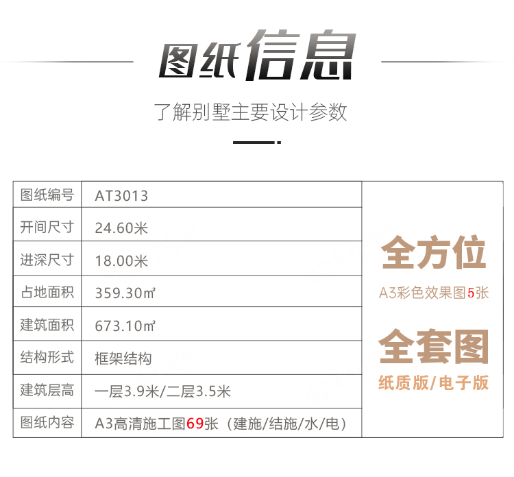 AT3013二层乡村建房小别墅产品参数信息